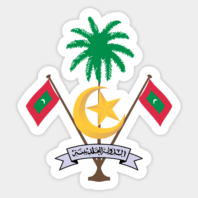 Emblem of Maldives Sticker by Wickedcartoons